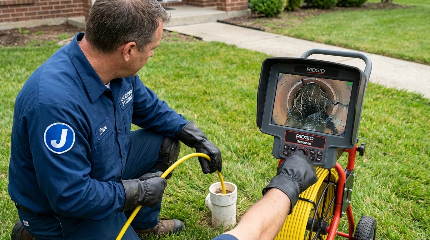 Sewer camera inspection being performed by Johns Plumbing LLC in Ocean Shores