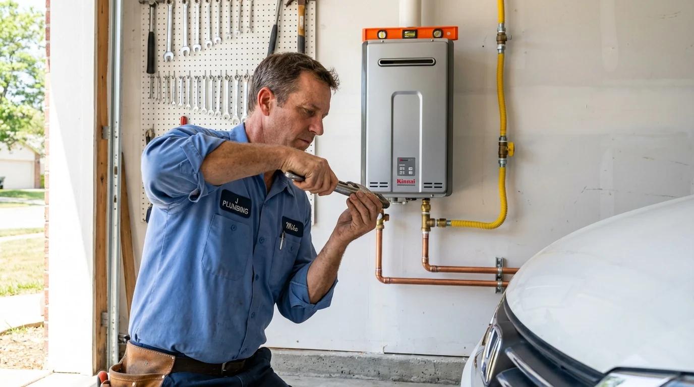 Tankless water heater installation by a Johns Plumbing LLC plumber in Ocean Shores